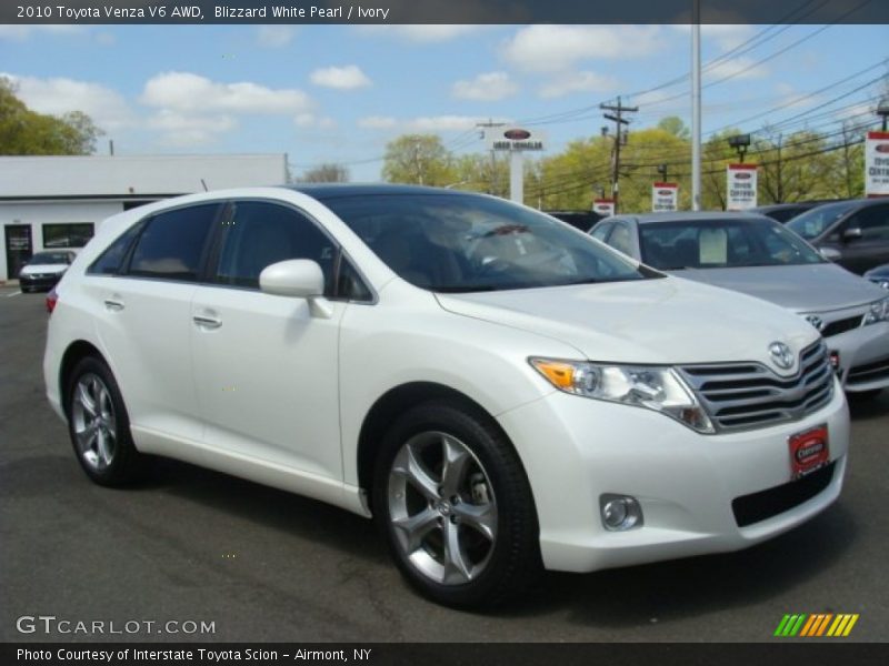 Blizzard White Pearl / Ivory 2010 Toyota Venza V6 AWD