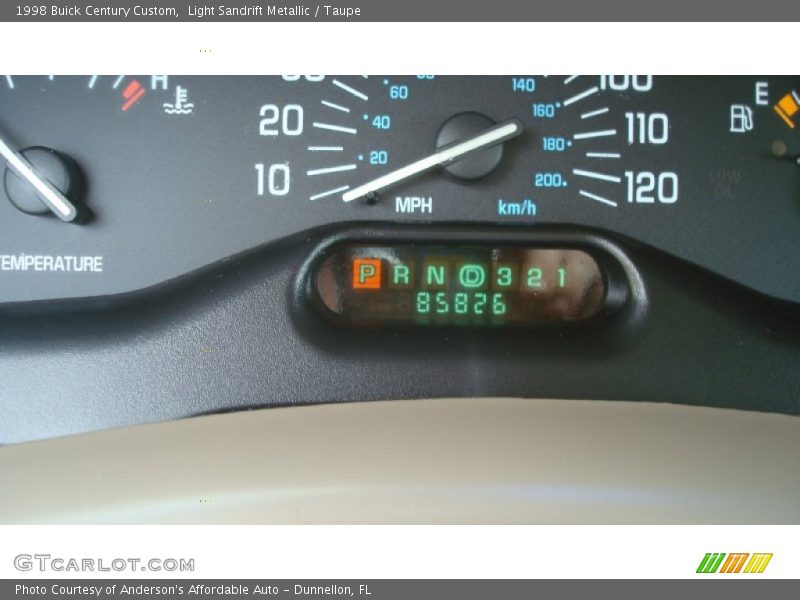 Light Sandrift Metallic / Taupe 1998 Buick Century Custom