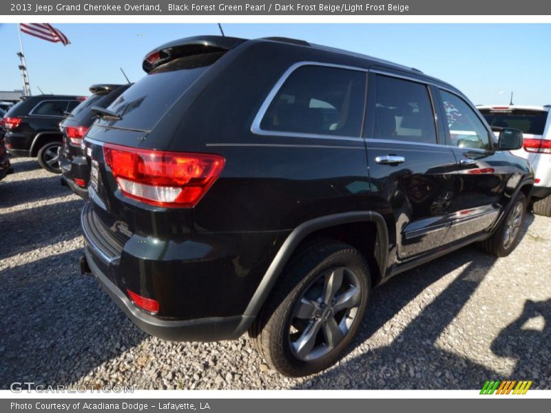 Black Forest Green Pearl / Dark Frost Beige/Light Frost Beige 2013 Jeep Grand Cherokee Overland