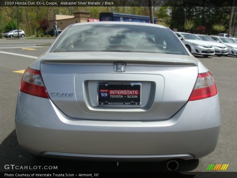 Alabaster Silver Metallic / Black 2009 Honda Civic EX-L Coupe