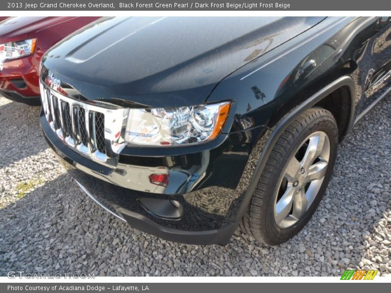 Black Forest Green Pearl / Dark Frost Beige/Light Frost Beige 2013 Jeep Grand Cherokee Overland