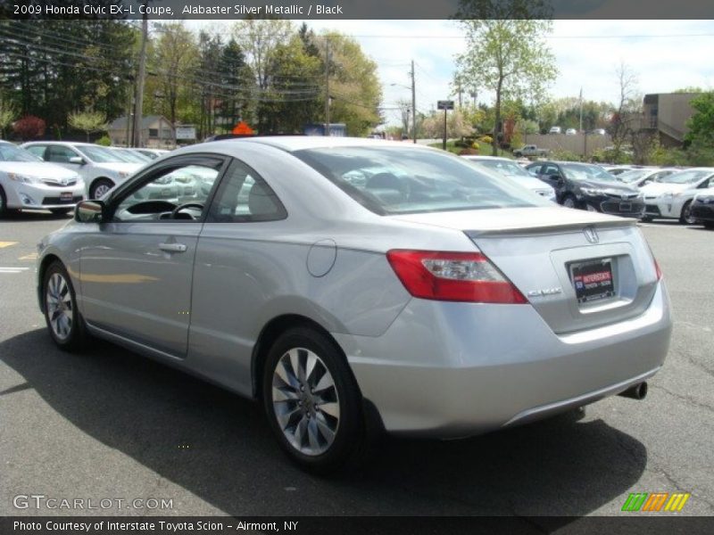 Alabaster Silver Metallic / Black 2009 Honda Civic EX-L Coupe