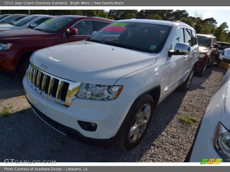 Bright White / New Saddle/Black 2013 Jeep Grand Cherokee Overland