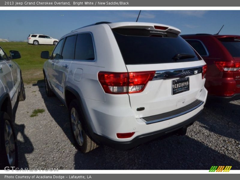 Bright White / New Saddle/Black 2013 Jeep Grand Cherokee Overland