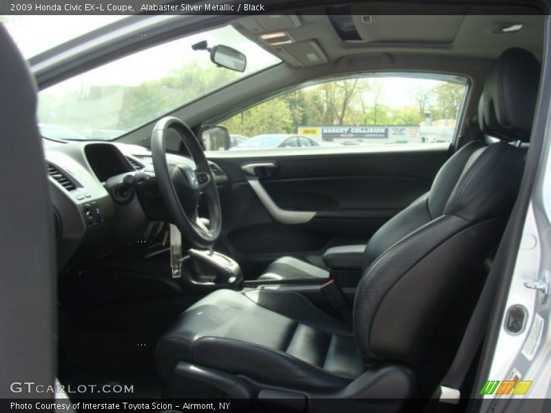 Alabaster Silver Metallic / Black 2009 Honda Civic EX-L Coupe