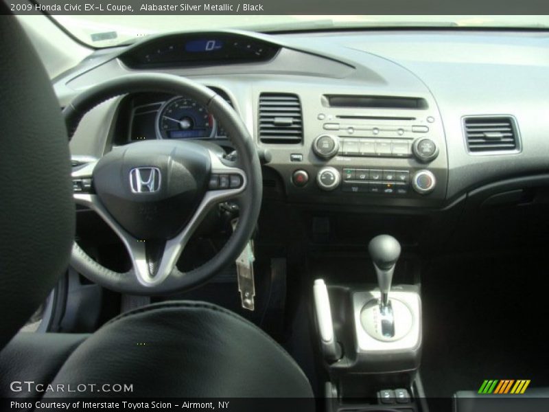 Alabaster Silver Metallic / Black 2009 Honda Civic EX-L Coupe