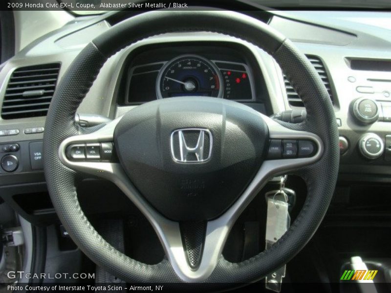 Alabaster Silver Metallic / Black 2009 Honda Civic EX-L Coupe