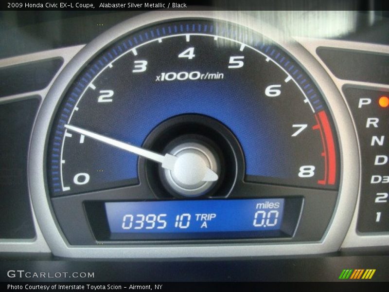 Alabaster Silver Metallic / Black 2009 Honda Civic EX-L Coupe