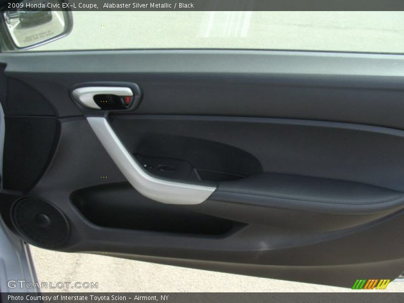 Alabaster Silver Metallic / Black 2009 Honda Civic EX-L Coupe