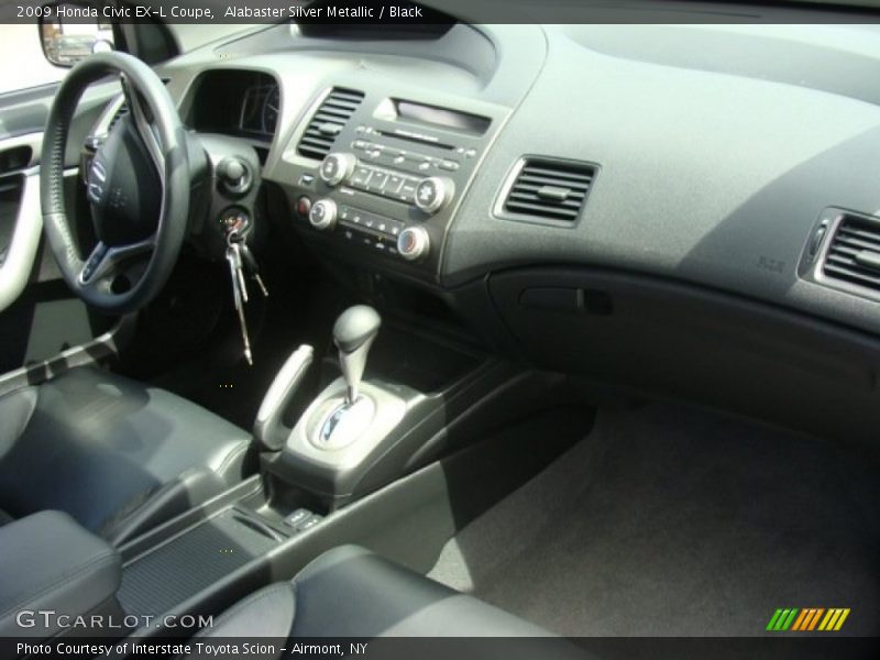 Alabaster Silver Metallic / Black 2009 Honda Civic EX-L Coupe