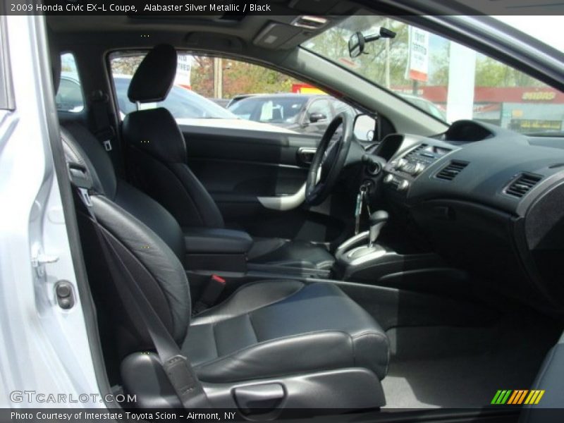 Alabaster Silver Metallic / Black 2009 Honda Civic EX-L Coupe