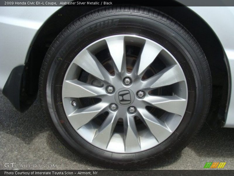 Alabaster Silver Metallic / Black 2009 Honda Civic EX-L Coupe
