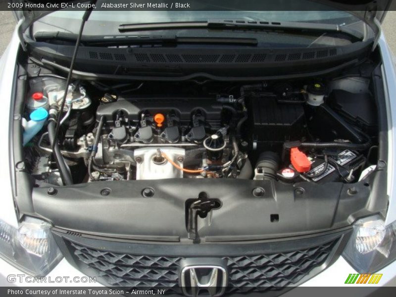 Alabaster Silver Metallic / Black 2009 Honda Civic EX-L Coupe