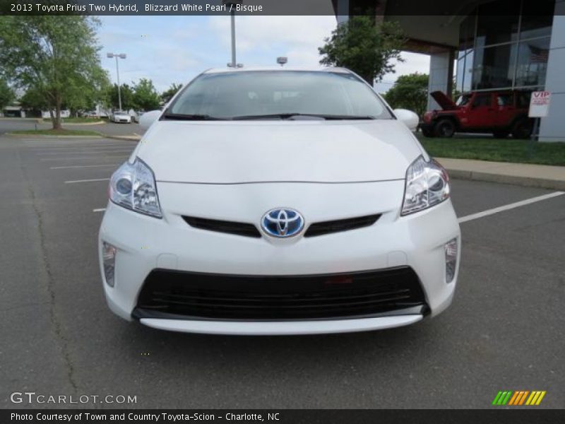 Blizzard White Pearl / Bisque 2013 Toyota Prius Two Hybrid