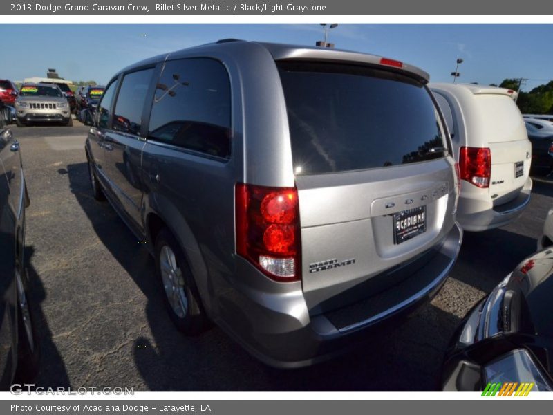 Billet Silver Metallic / Black/Light Graystone 2013 Dodge Grand Caravan Crew