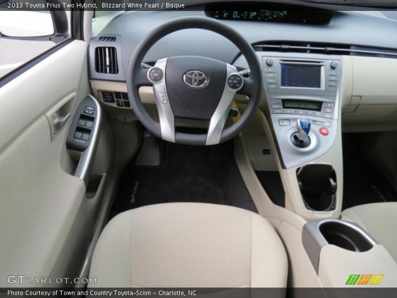 Blizzard White Pearl / Bisque 2013 Toyota Prius Two Hybrid