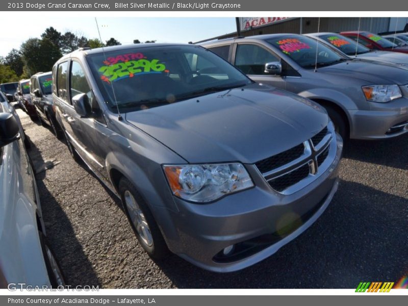 Billet Silver Metallic / Black/Light Graystone 2013 Dodge Grand Caravan Crew