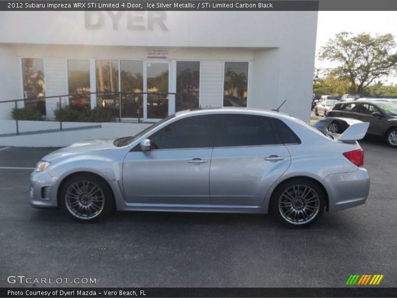 Ice Silver Metallic / STi Limited Carbon Black 2012 Subaru Impreza WRX STi Limited 4 Door