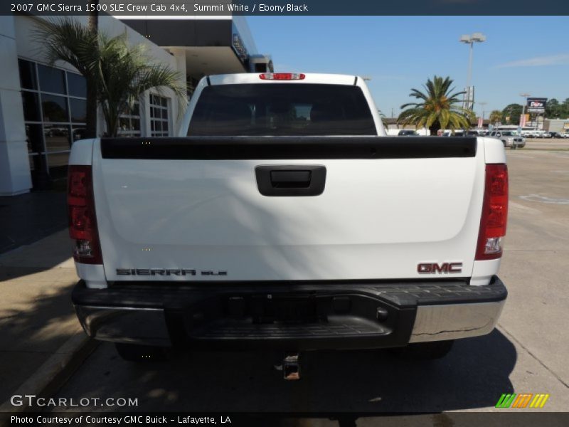 Summit White / Ebony Black 2007 GMC Sierra 1500 SLE Crew Cab 4x4