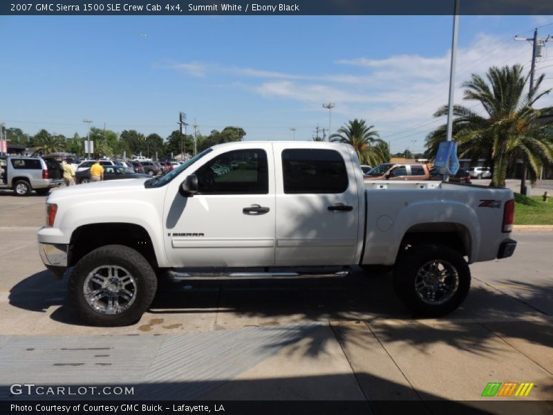 Summit White / Ebony Black 2007 GMC Sierra 1500 SLE Crew Cab 4x4