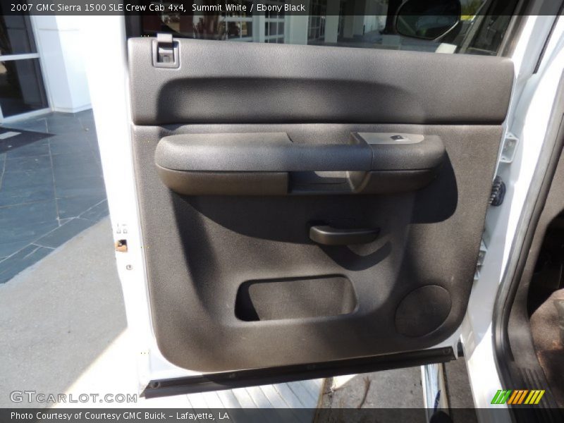 Summit White / Ebony Black 2007 GMC Sierra 1500 SLE Crew Cab 4x4