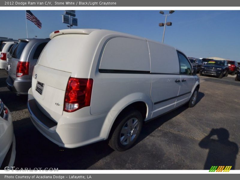 Stone White / Black/Light Graystone 2012 Dodge Ram Van C/V