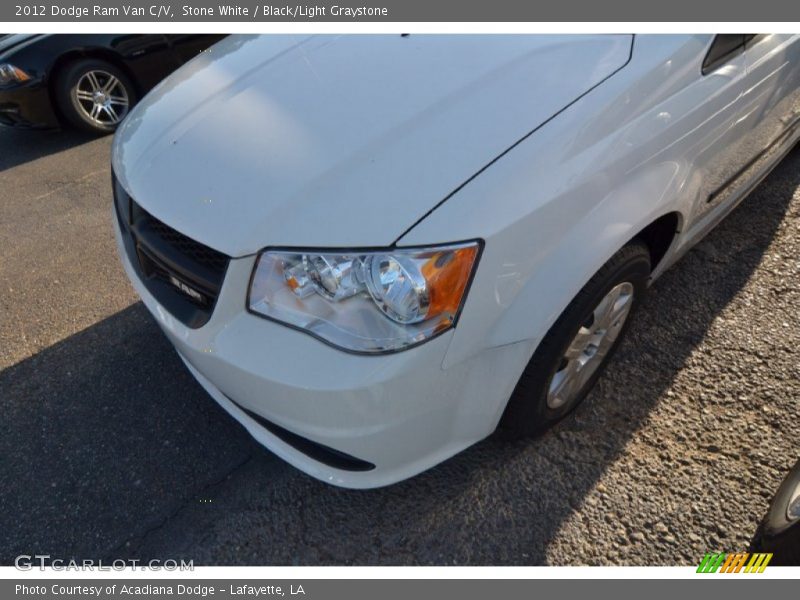 Stone White / Black/Light Graystone 2012 Dodge Ram Van C/V