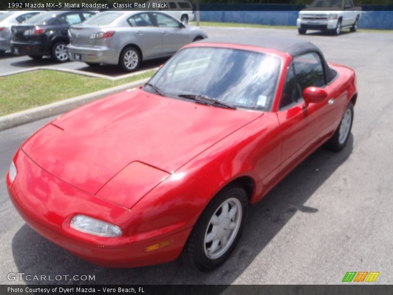 Classic Red / Black 1992 Mazda MX-5 Miata Roadster