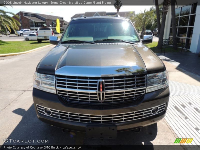 Stone Green Metallic / Camel/Sand Piping 2008 Lincoln Navigator Luxury
