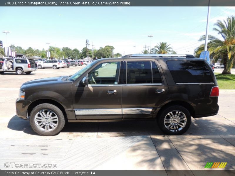 Stone Green Metallic / Camel/Sand Piping 2008 Lincoln Navigator Luxury