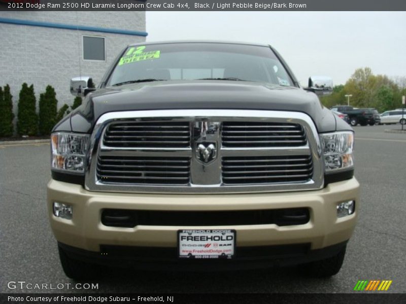Black / Light Pebble Beige/Bark Brown 2012 Dodge Ram 2500 HD Laramie Longhorn Crew Cab 4x4
