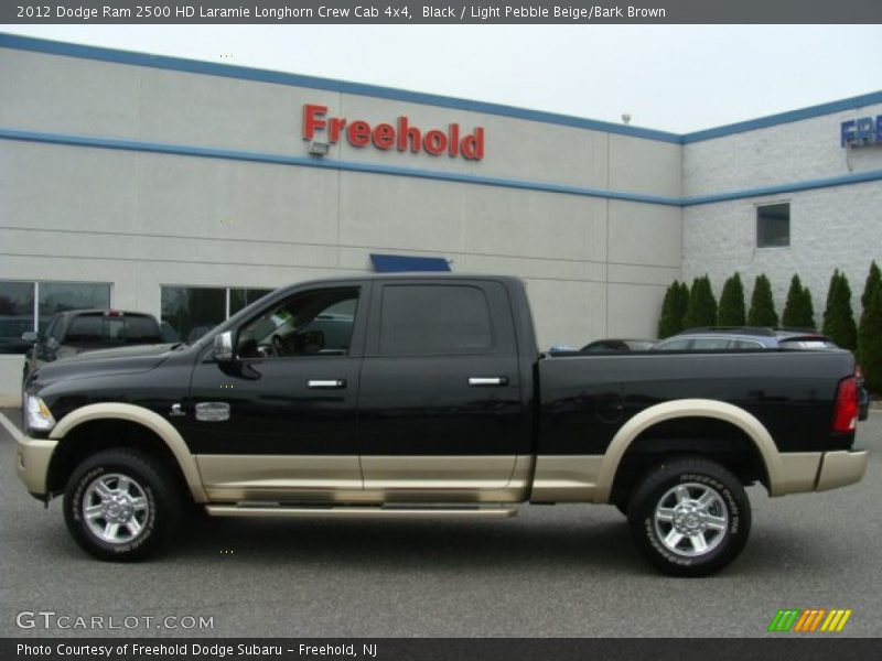 Black / Light Pebble Beige/Bark Brown 2012 Dodge Ram 2500 HD Laramie Longhorn Crew Cab 4x4