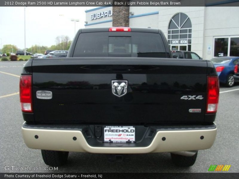 Black / Light Pebble Beige/Bark Brown 2012 Dodge Ram 2500 HD Laramie Longhorn Crew Cab 4x4
