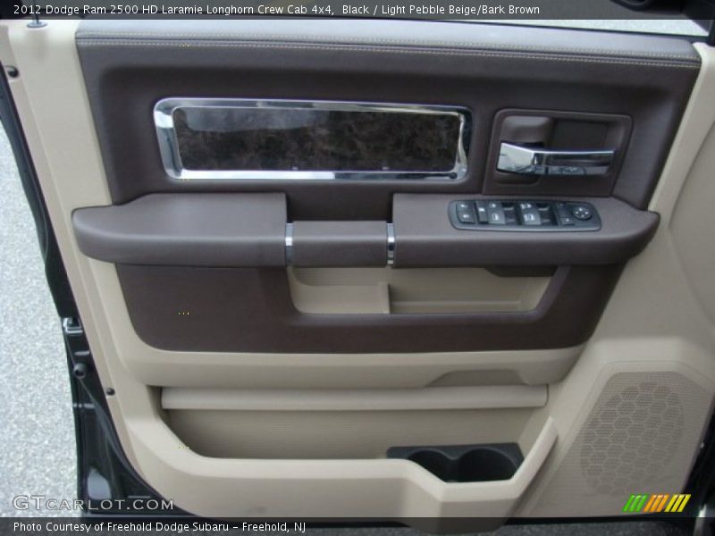 Black / Light Pebble Beige/Bark Brown 2012 Dodge Ram 2500 HD Laramie Longhorn Crew Cab 4x4