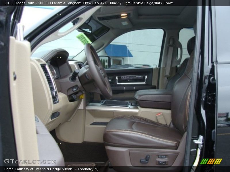 Black / Light Pebble Beige/Bark Brown 2012 Dodge Ram 2500 HD Laramie Longhorn Crew Cab 4x4