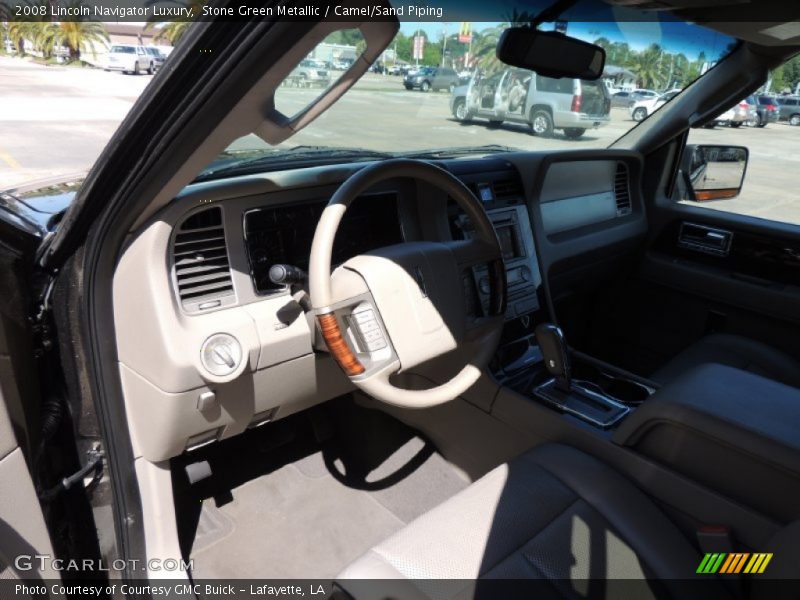 Stone Green Metallic / Camel/Sand Piping 2008 Lincoln Navigator Luxury