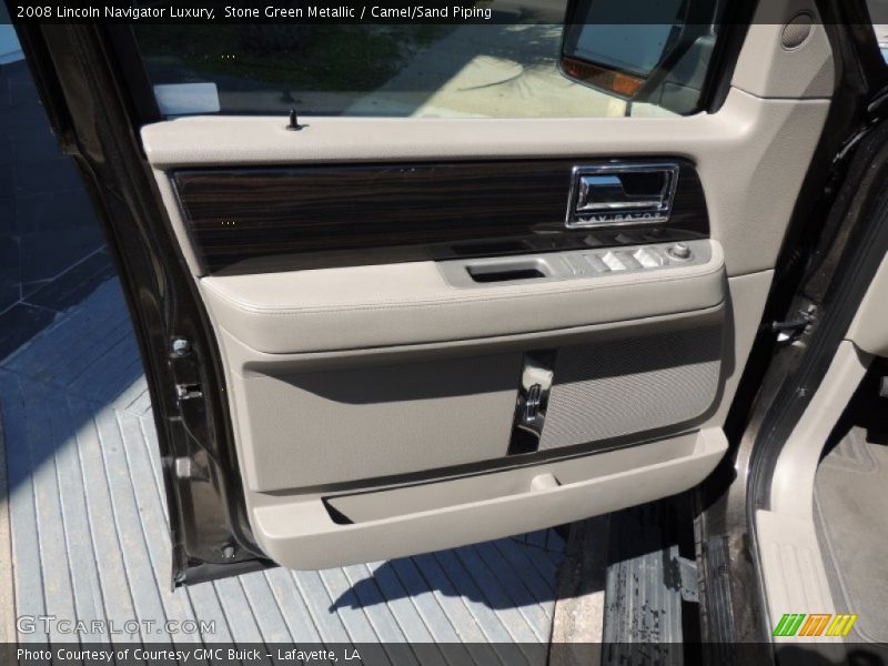 Stone Green Metallic / Camel/Sand Piping 2008 Lincoln Navigator Luxury