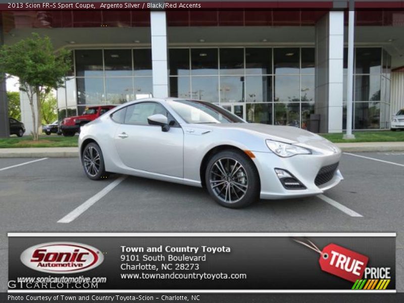 Argento Silver / Black/Red Accents 2013 Scion FR-S Sport Coupe
