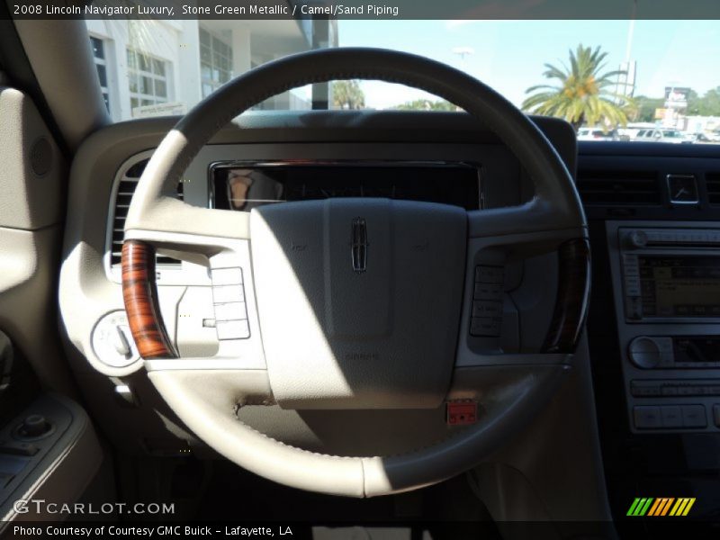 Stone Green Metallic / Camel/Sand Piping 2008 Lincoln Navigator Luxury