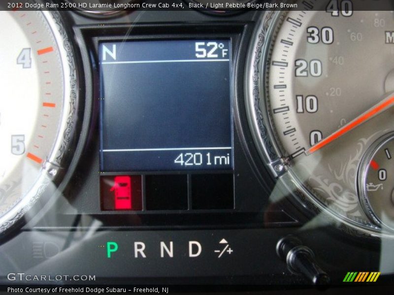 Black / Light Pebble Beige/Bark Brown 2012 Dodge Ram 2500 HD Laramie Longhorn Crew Cab 4x4