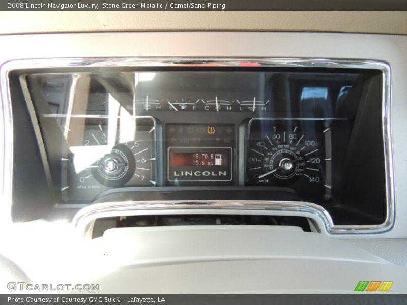 Stone Green Metallic / Camel/Sand Piping 2008 Lincoln Navigator Luxury