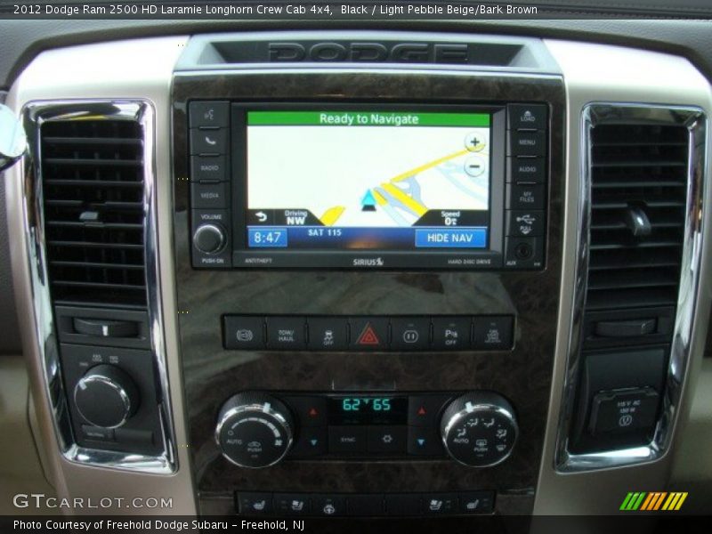 Black / Light Pebble Beige/Bark Brown 2012 Dodge Ram 2500 HD Laramie Longhorn Crew Cab 4x4