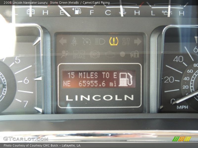 Stone Green Metallic / Camel/Sand Piping 2008 Lincoln Navigator Luxury