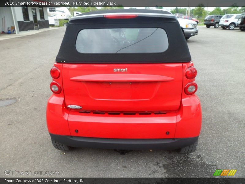 Rally Red / design Black 2010 Smart fortwo passion cabriolet