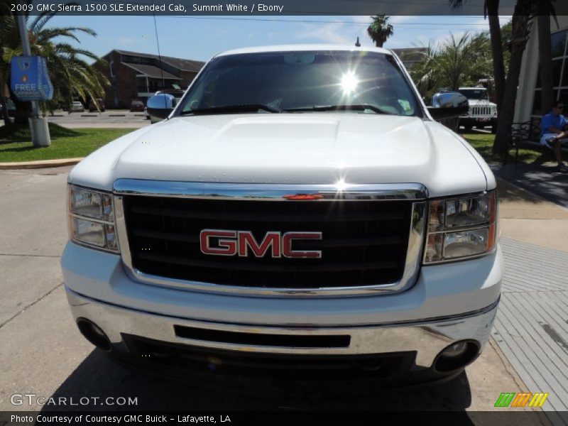 Summit White / Ebony 2009 GMC Sierra 1500 SLE Extended Cab