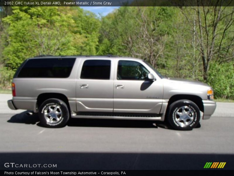 Pewter Metallic / Stone Gray 2002 GMC Yukon XL Denali AWD