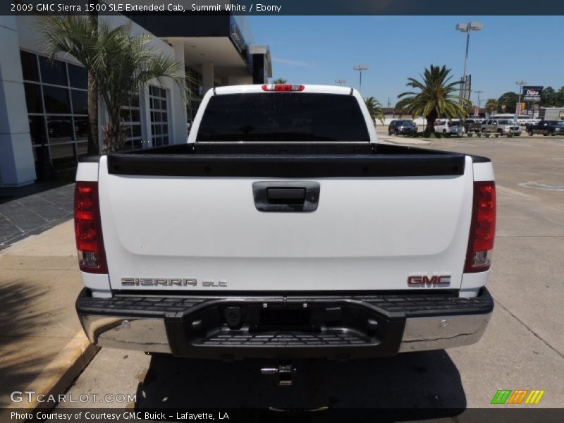 Summit White / Ebony 2009 GMC Sierra 1500 SLE Extended Cab