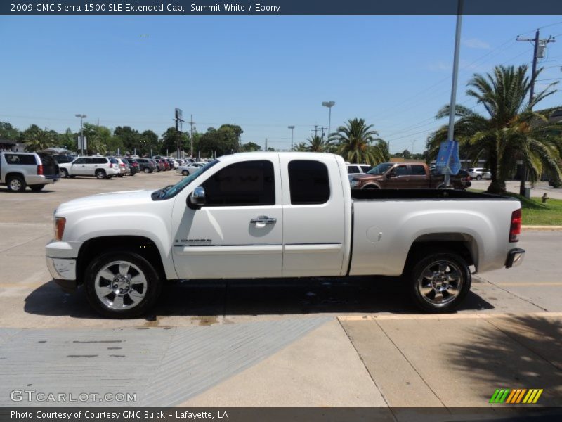 Summit White / Ebony 2009 GMC Sierra 1500 SLE Extended Cab