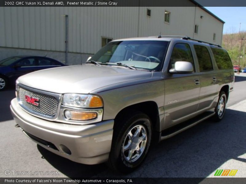 Pewter Metallic / Stone Gray 2002 GMC Yukon XL Denali AWD