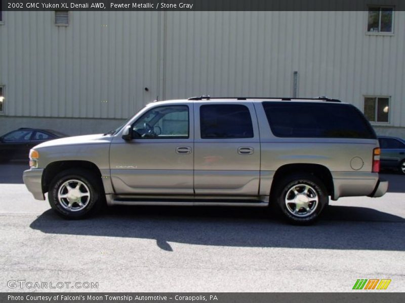 Pewter Metallic / Stone Gray 2002 GMC Yukon XL Denali AWD